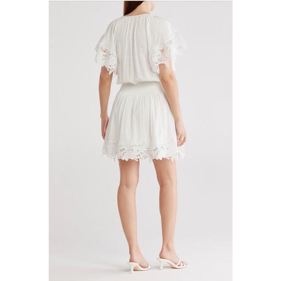 Ramy Brook Jacy White Lace Trim Mini Dress - Size Small - Picture 2 of 5